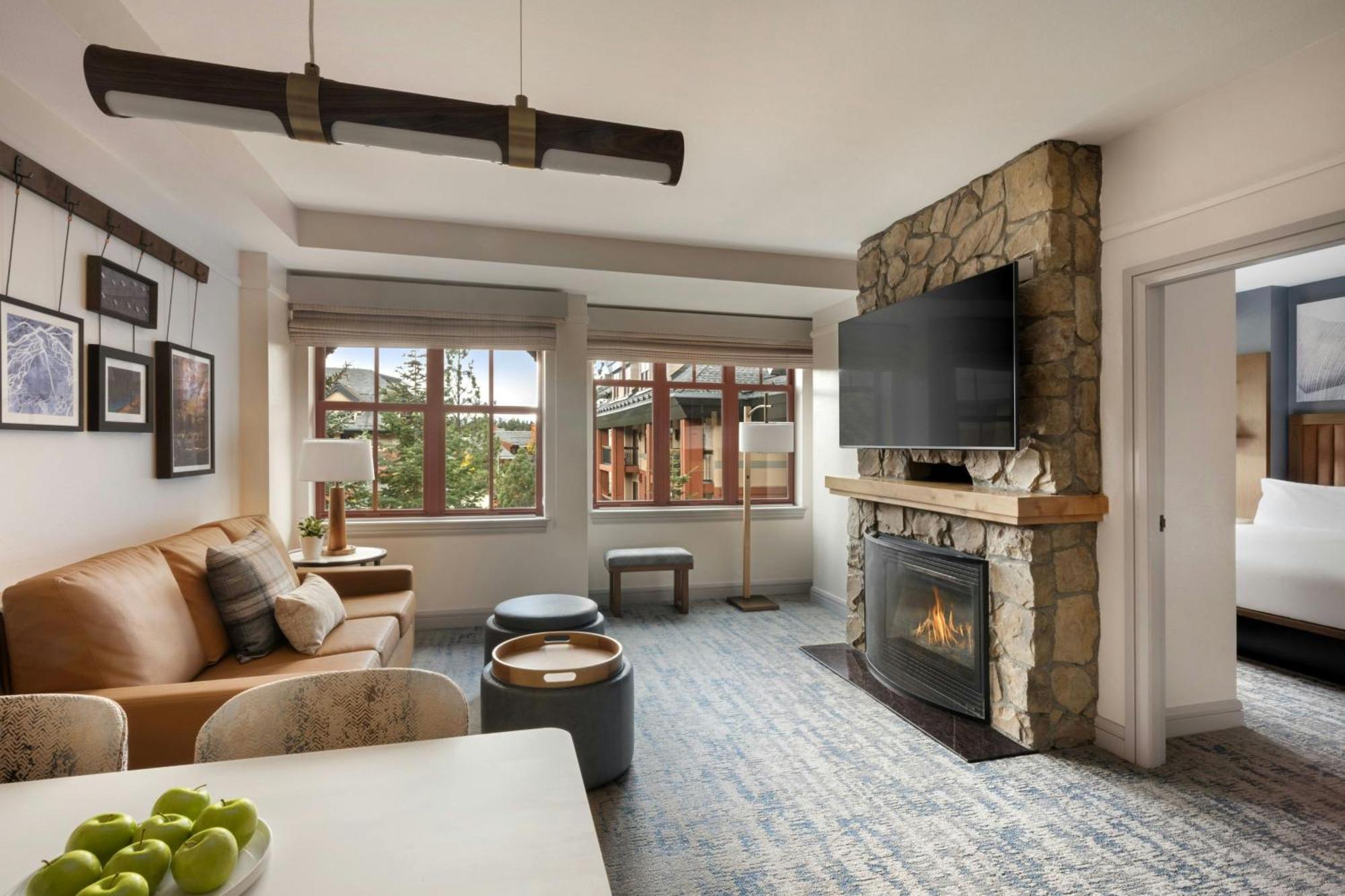 One-Bedroom Villa Fireplace